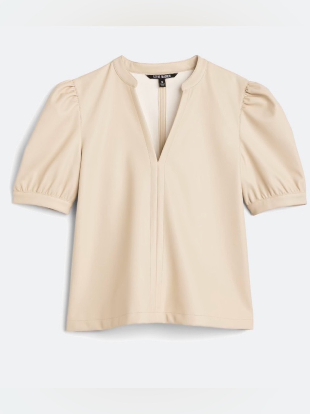 Steve Madden JANE V-Neck, Size Small, Women’s Faux Leather top
